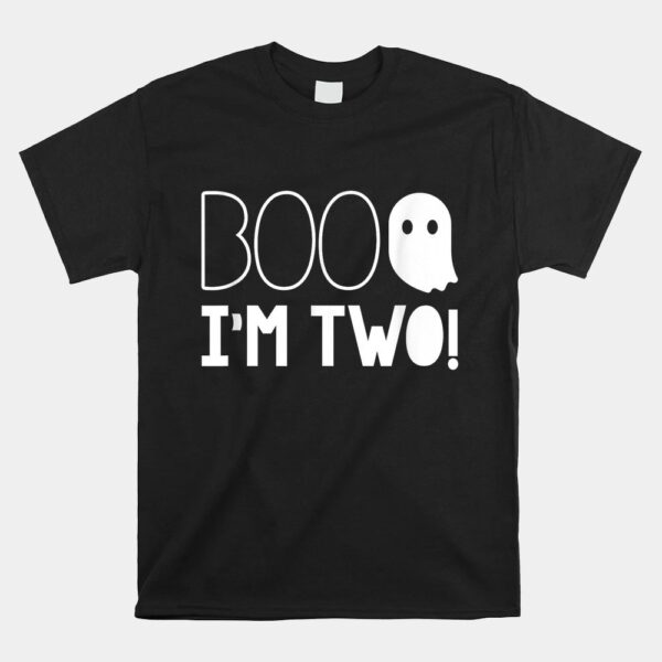 2nd Birthday Two Year Old Boo I'm Two Shirt