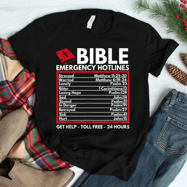 Bible Emergency Numbers - Funny Christian Bible And Jesus Shirt