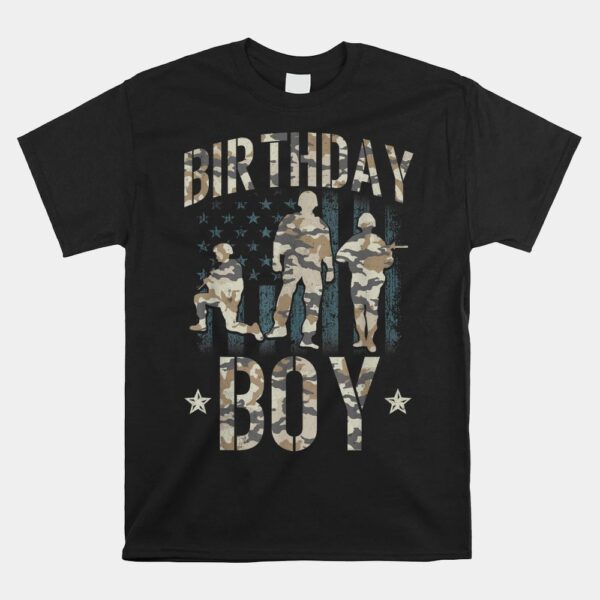 Birthday Army Party Boys Shirt