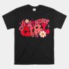 Birthday Girl Floral Retro Groovy Teens Girls Party Family Shirt