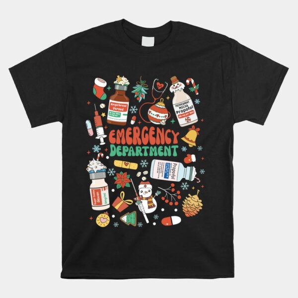 Emergency Room Emergency Department Squad ER Nurse Christmas Shirt