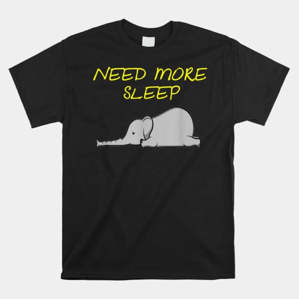 Funny Sleeping Elephant Pajama For Bedtime Shirt