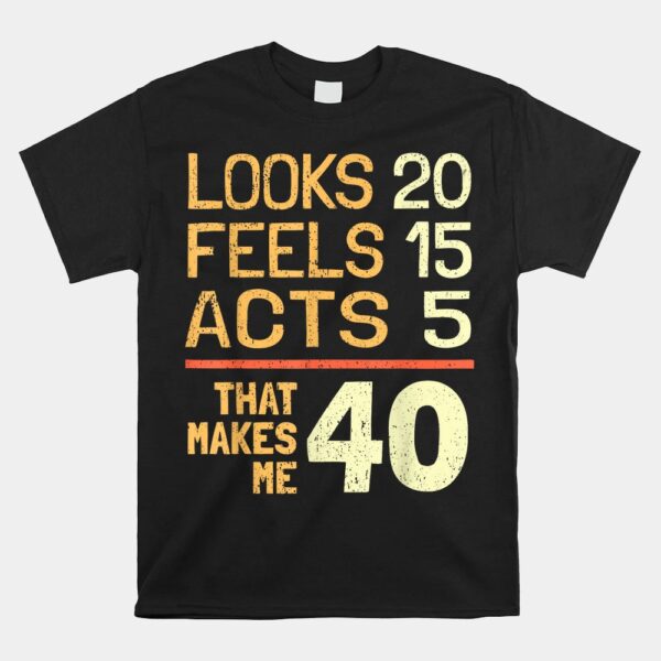 Hilarious 40th Birthday Idea I 40 Years Shirt
