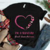 I’m A Survivor Breast Cancer Awareness Heart Butterflies Shirt
