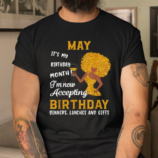 Its My Birthday Shirt Black Women May Taurus Gemini Shirt