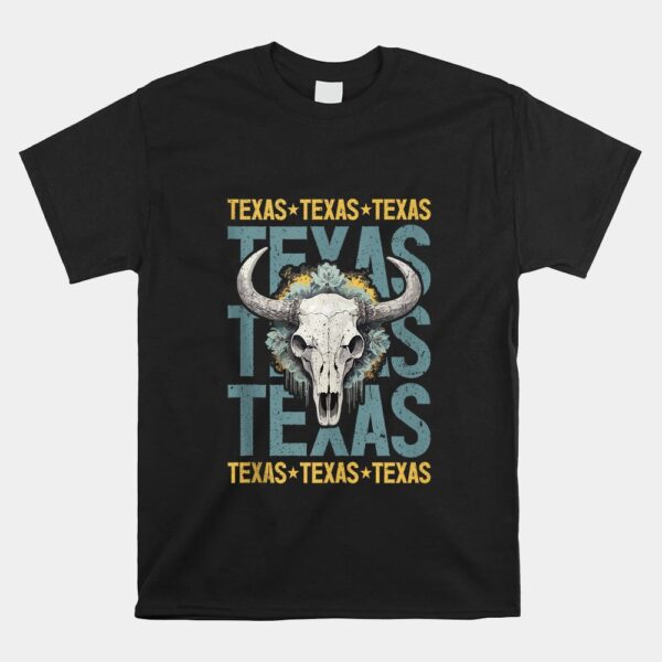Steer Longhorn Head Bull Southwestern Texas Shirt