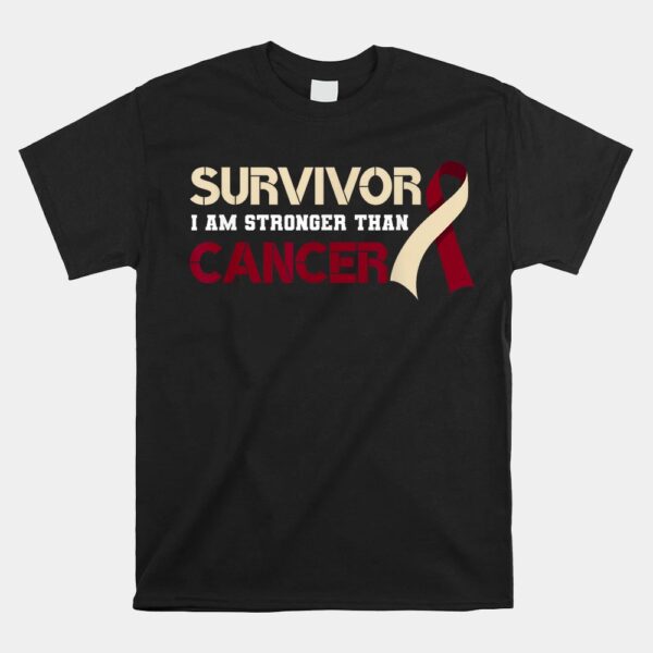 Survivor IÃ¢â‚¬â„¢m Stronger Than Oral Head And Neck Cancer Survivor Shirt