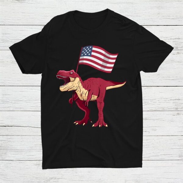 T Rex Dinosaur July 4th Independence Day Patriotic American Shirt