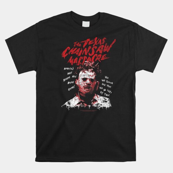 Texas Chainsaw Massacre Leatherface Word Crown Shirt
