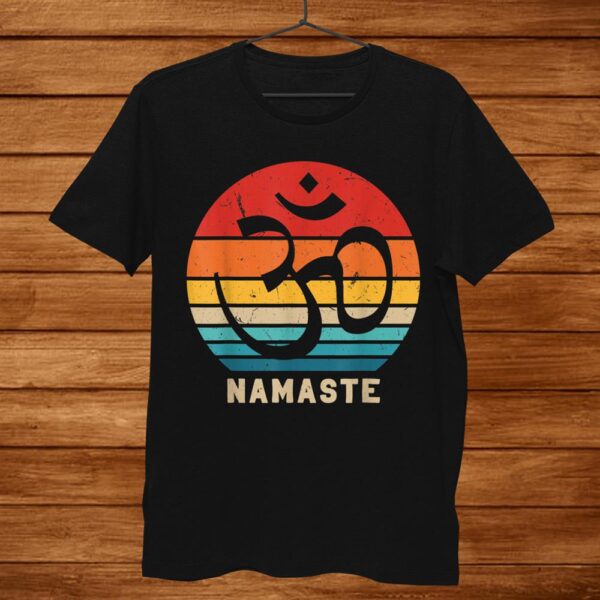 Vintage Namaste Om Zen Yoga Day Tantra Meditation Buddhism Shirt