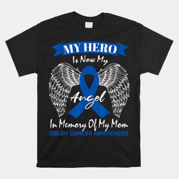 Wear Blue Ribbon In Memory Of My Mom Colon Cancer Awareness Shirt