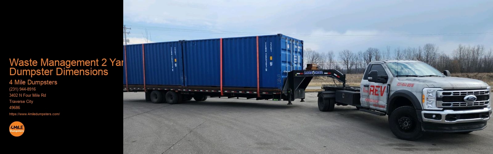Waste Management 2 Yard Dumpster Dimensions
