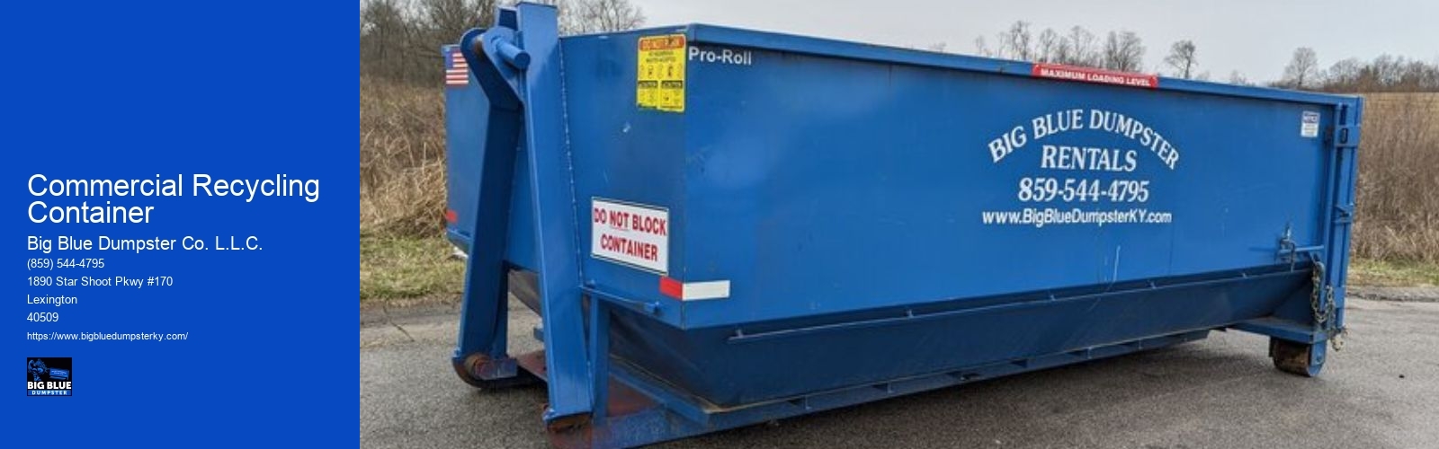 Commercial Recycling Container