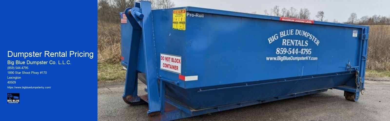 Dumpster Rental Pricing