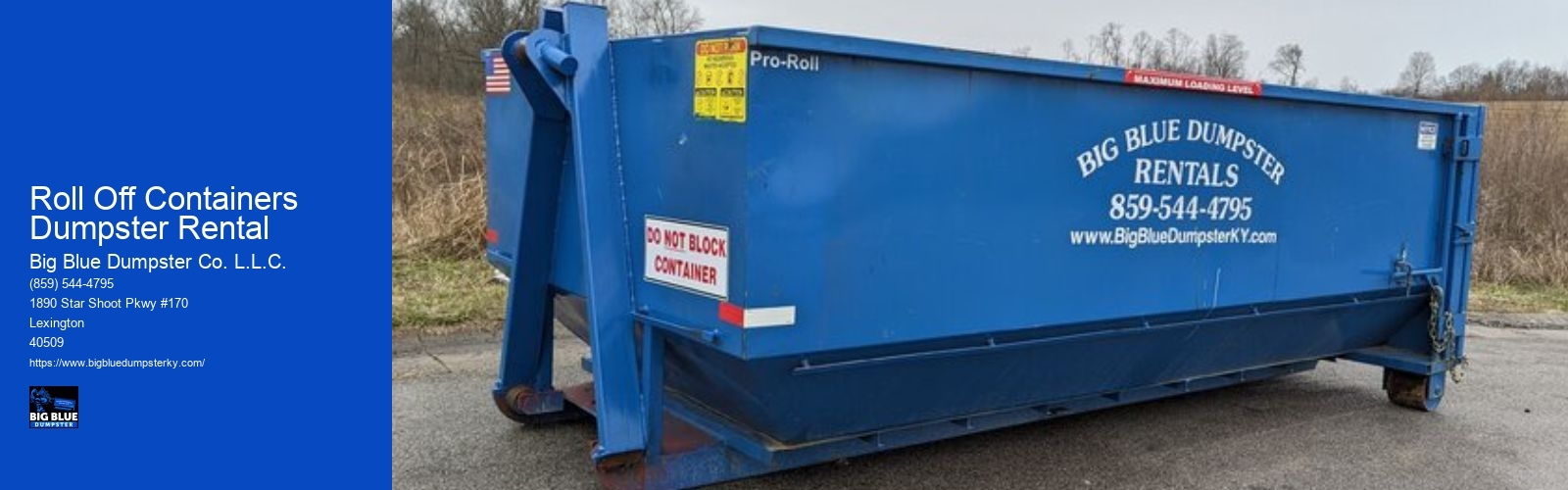 Roll Off Containers Dumpster Rental