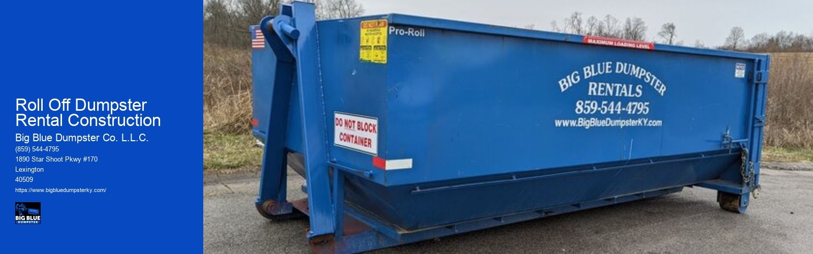 Roll Off Dumpster Rental Construction