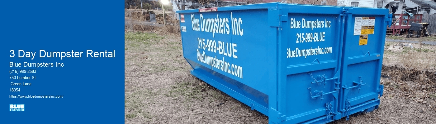 3 Day Dumpster Rental