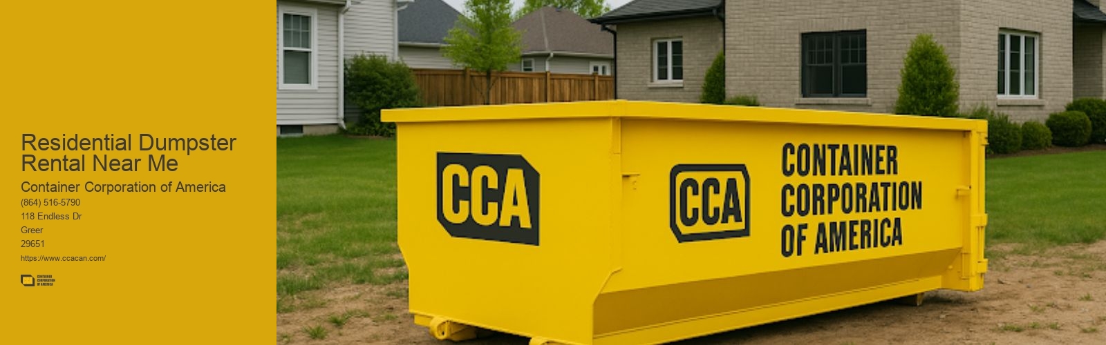 Residential Dumpster Rental Near Me