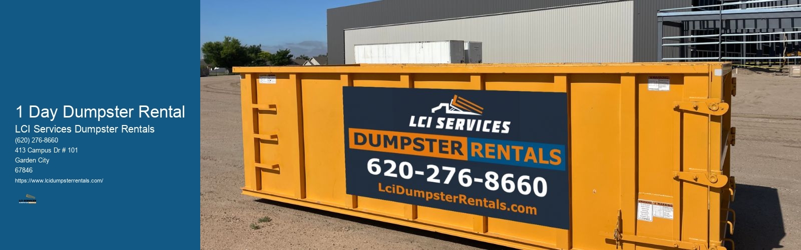 1 Day Dumpster Rental