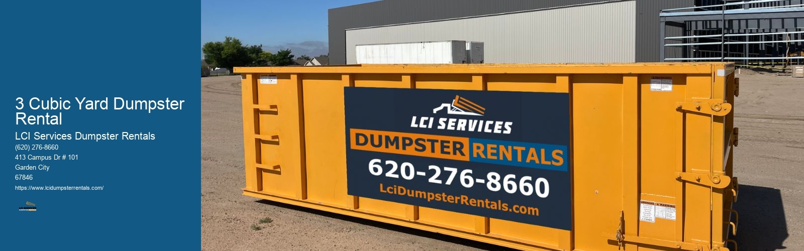 3 Cubic Yard Dumpster Rental