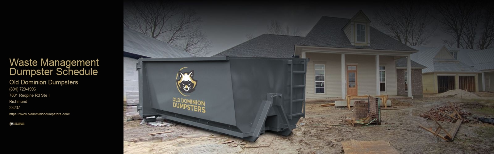 Waste Management Dumpster Schedule