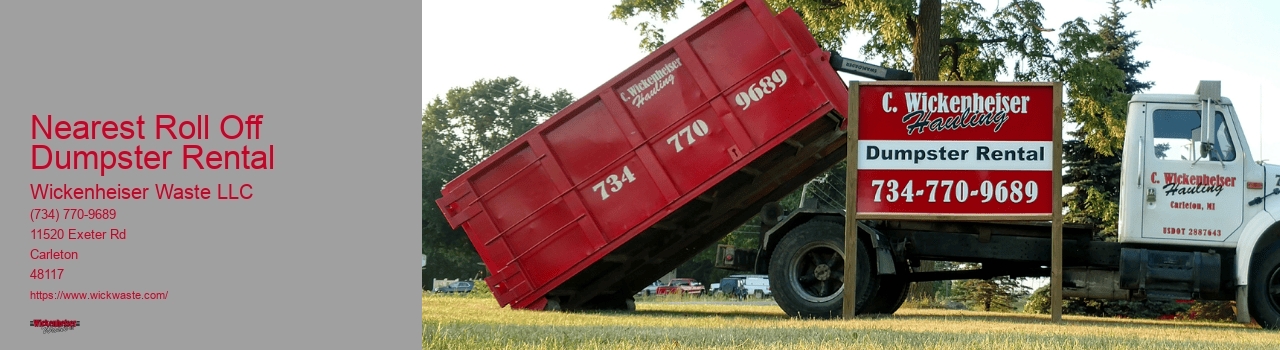 Nearest Roll Off Dumpster Rental
