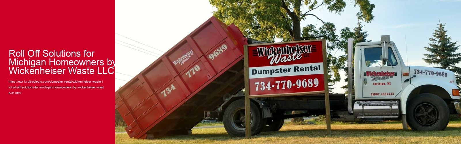 Roll Off Solutions for Michigan Homeowners by Wickenheiser Waste LLC