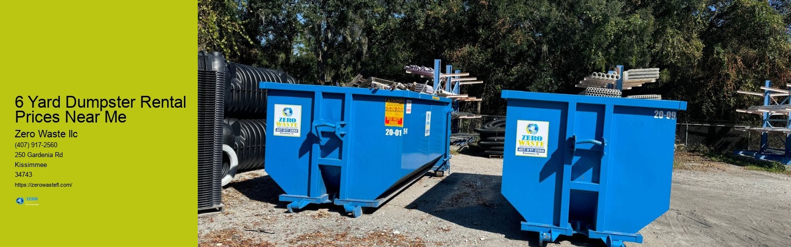 6 Yard Dumpster Rental Prices Near Me