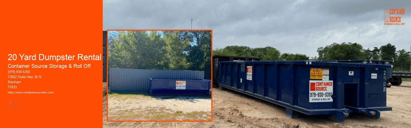 20 Yard Dumpster Rental