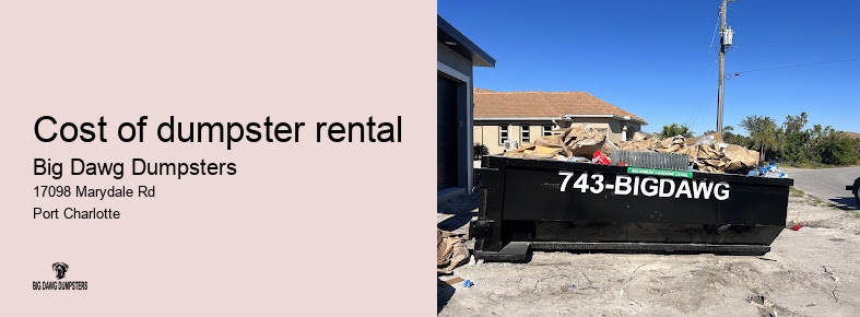 dumpster rental rates