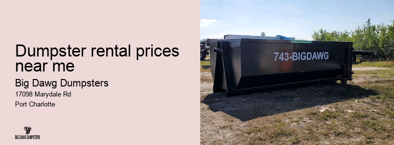 construction dumpster rental cost