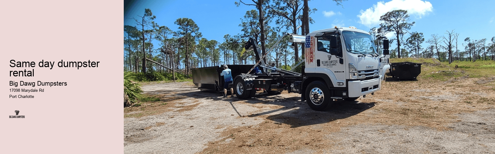 same day dumpster rental Big Dawg Dumpsters same day dumpster rental