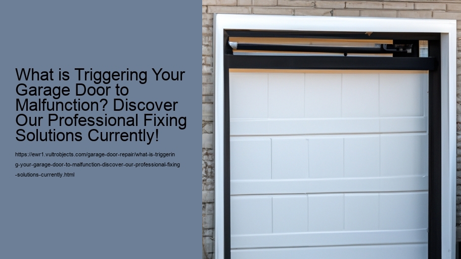 What is Triggering Your Garage Door to Malfunction? Discover Our Professional Fixing Solutions Currently!