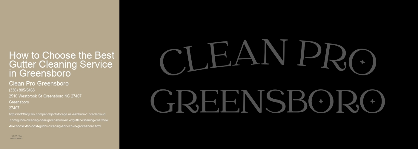 How to Choose the Best Gutter Cleaning Service in Greensboro 