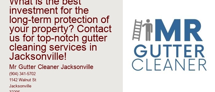What is the best investment for the long-term protection of your property? Contact us for top-notch gutter cleaning services in Jacksonville!