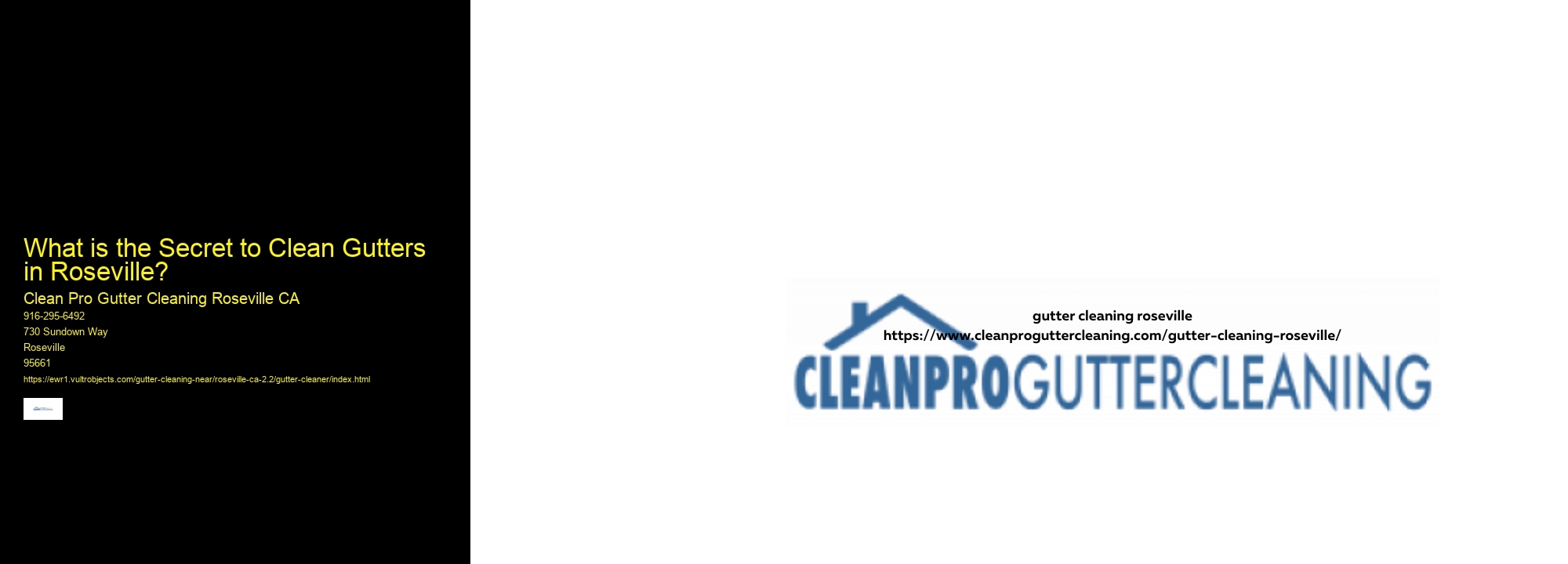 What is the Secret to Clean Gutters in Roseville? 