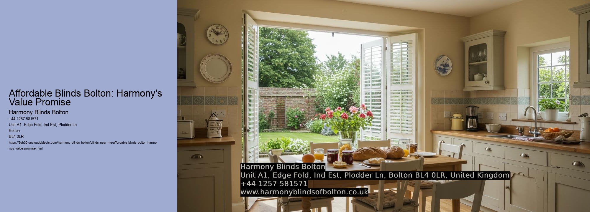 Affordable Blinds Bolton: Harmony's Value Promise