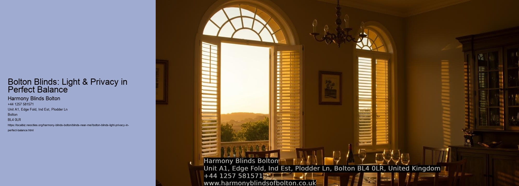 Bolton Blinds: Light & Privacy in Perfect Balance