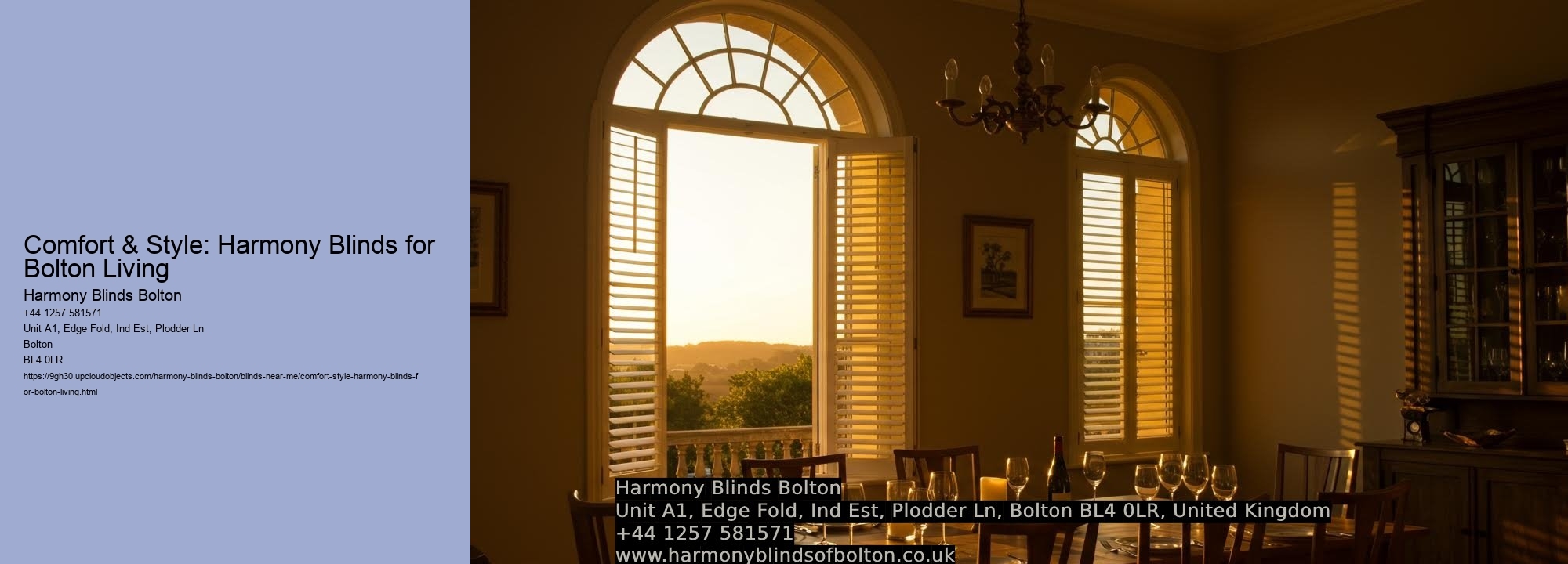 Comfort & Style: Harmony Blinds for Bolton Living