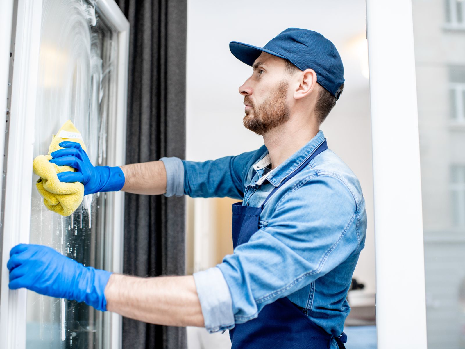 Does Scrub Lou handle high-touch areas like door handles?