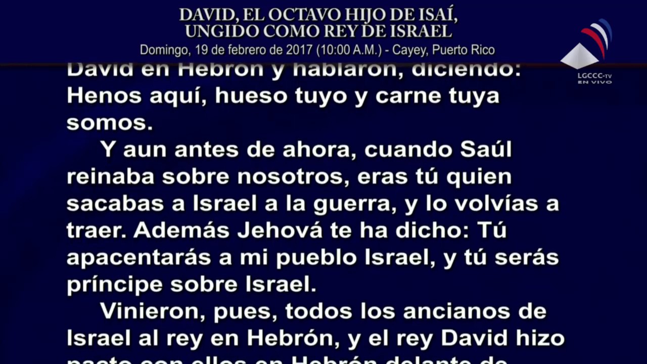 David, el octavo hijo de Isaí, ungido como rey de Israel - Conferencias