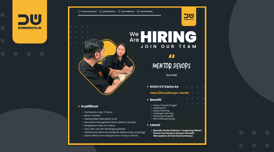 Lowongan kerja Mentor DevOps