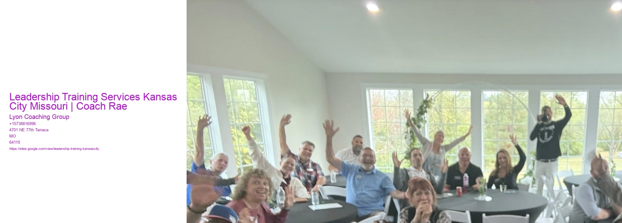 Leadership Training Services Kansas City Missouri | Coach Rae