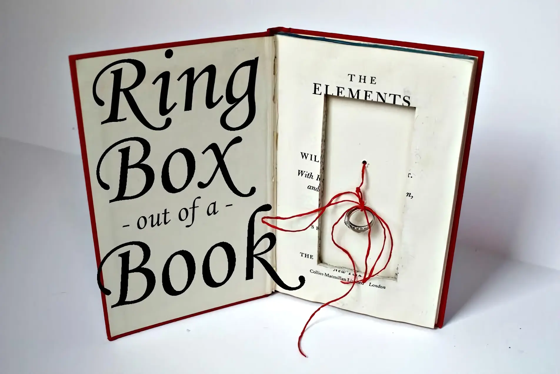 Hacer una caja de anillos con un libro