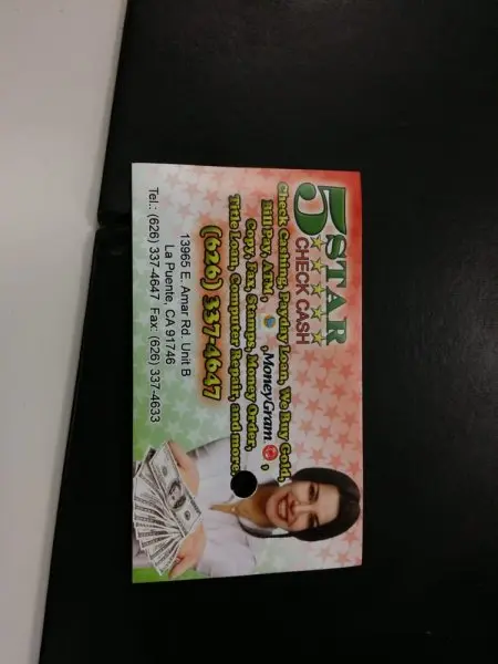 5 Star Check Cash, Inc 5 Star Check Cash, Inc