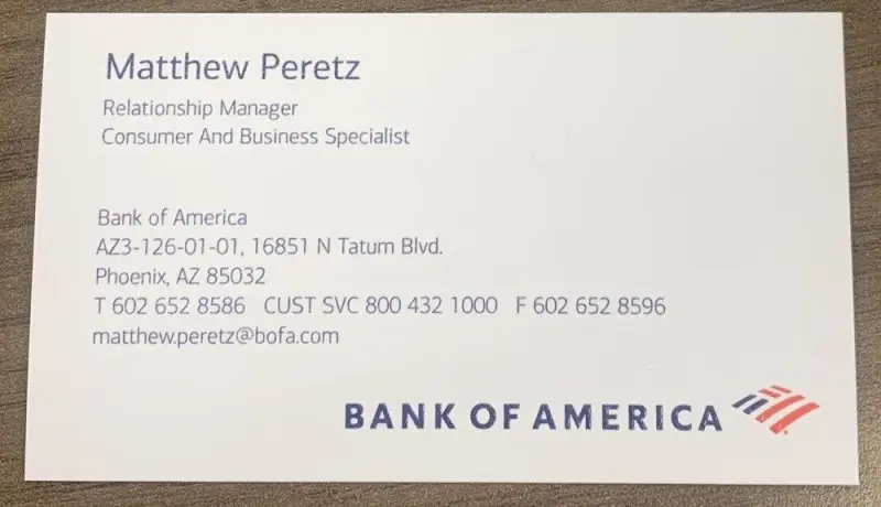 Bank Of America Bank Of America