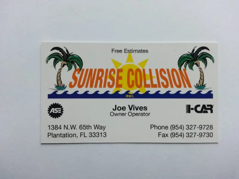 Sunrise Collision Inc Sunrise Collision Inc