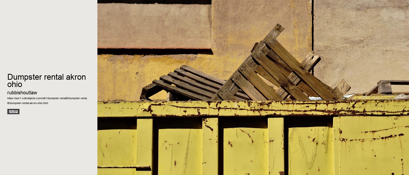 dumpster rental akron ohio