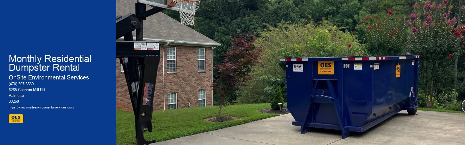 Monthly Residential Dumpster Rental