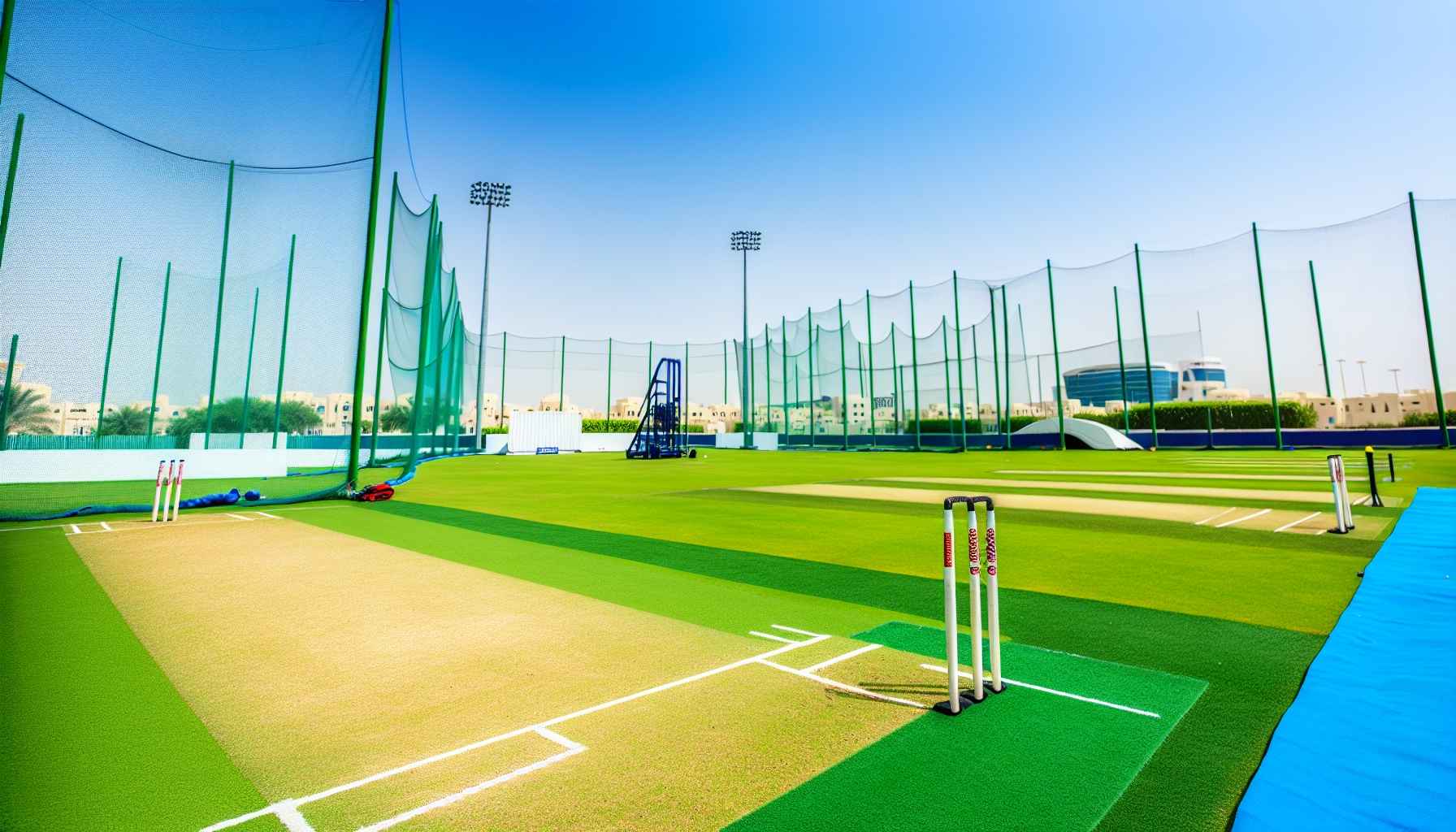 Facilities, Tools, and Coaching at Dubai’s Open Cricket Nets